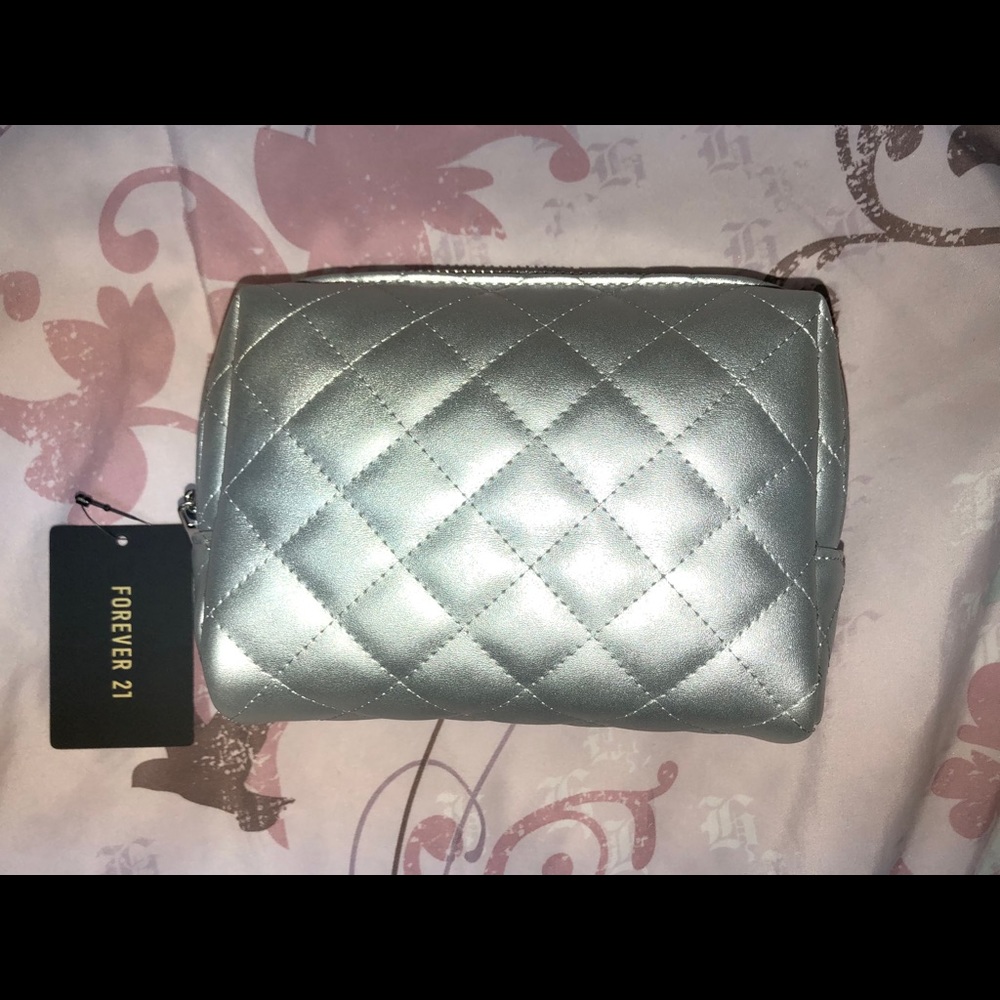 Silver Bag/Makeup Case